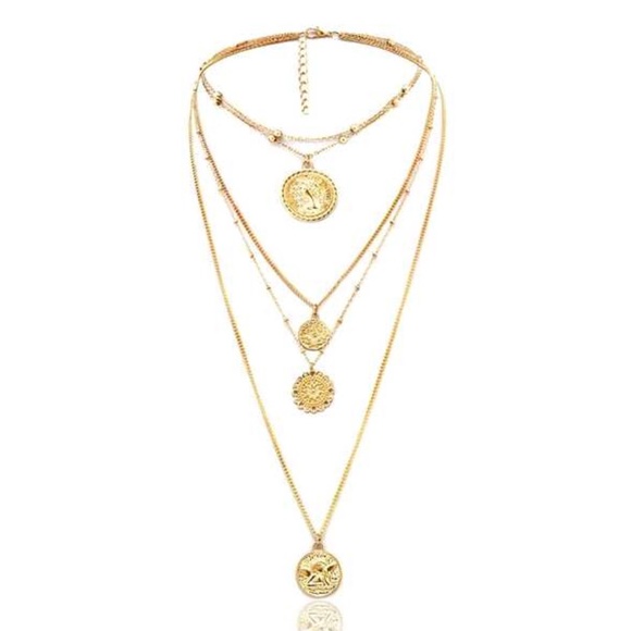 Layered Adjustable Necklace New - Picture 2 of 4